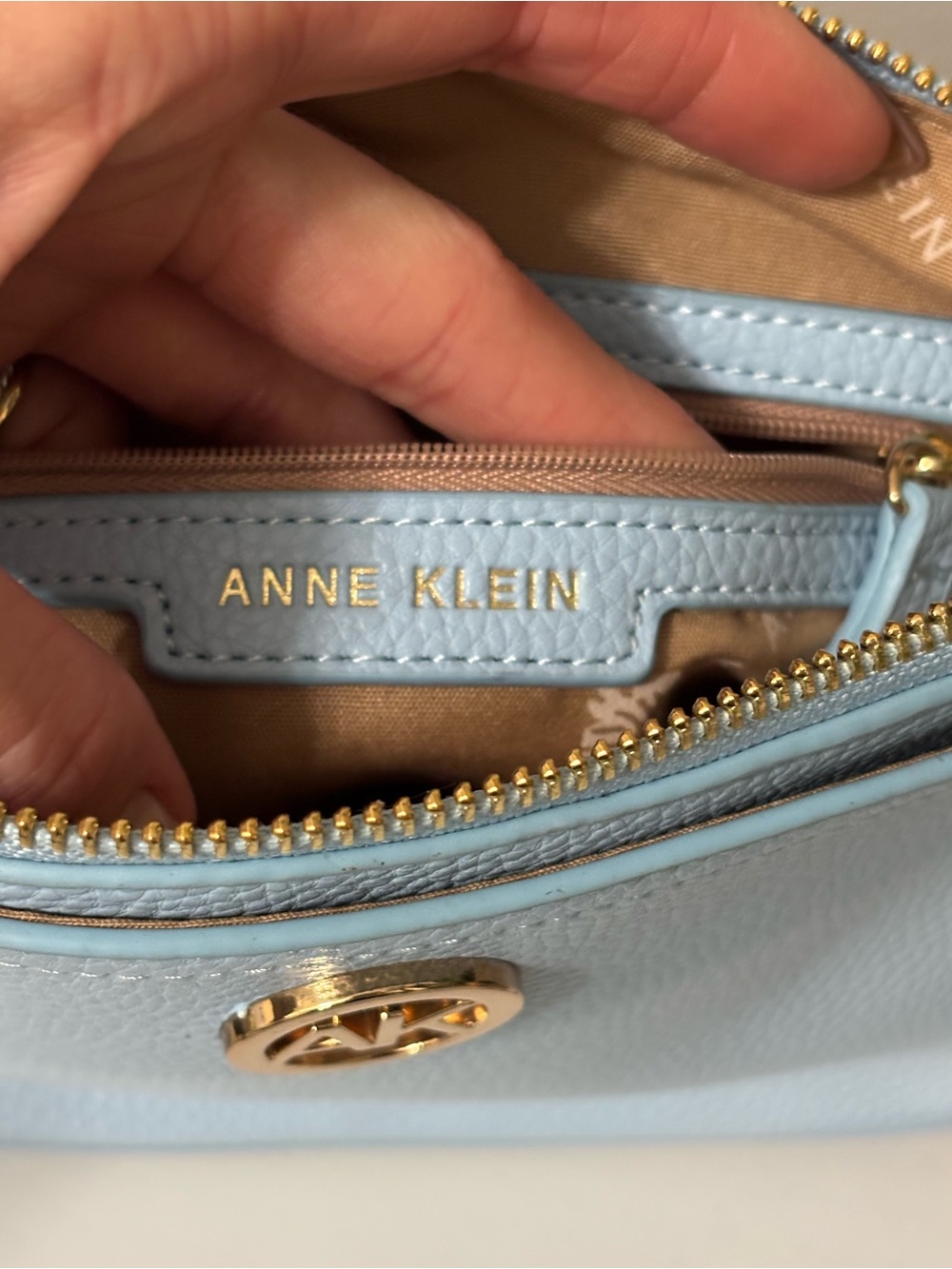 Anne Klein Baby Blue Small Crossbody Bag - NWOT - Picture 8 of 13